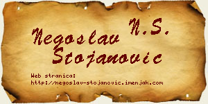 Negoslav Stojanović vizit kartica